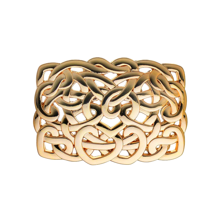 Gold belt buckle (100148-40-3) with Italian design, polished metal fashion accessory