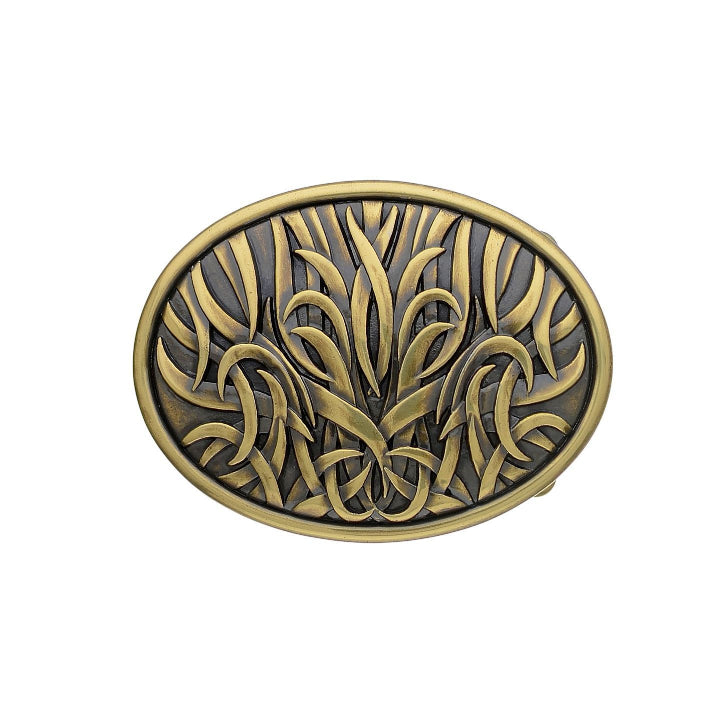 Old gold belt buckle (100164-40-2) with Italian design, polished metal fashion accessory