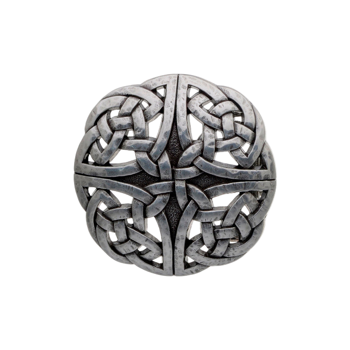 English silver belt buckle (100207-40) with Italian design, polished metal fashion accessory