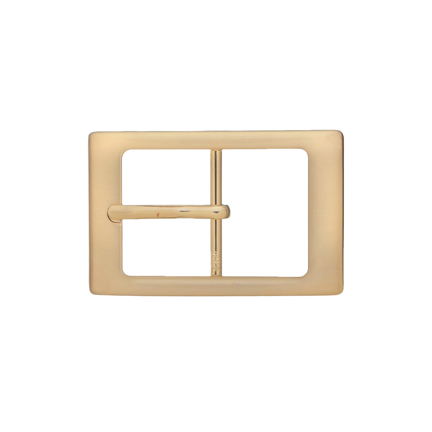 Rectangular 35mm buckle in brushed light gold.
