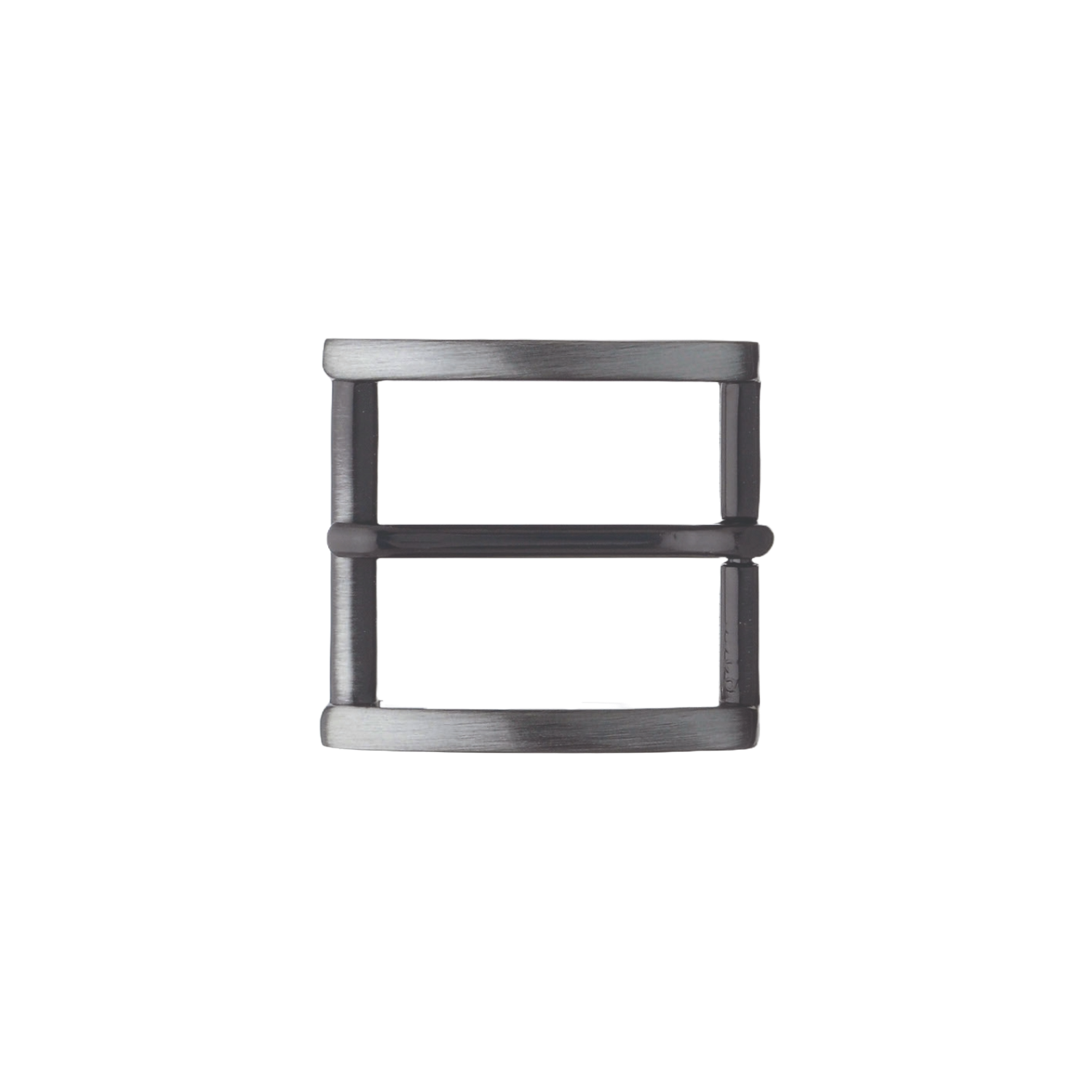 Slim Rounded Frame 35mm belt buckle in Brushed Gun Metal.