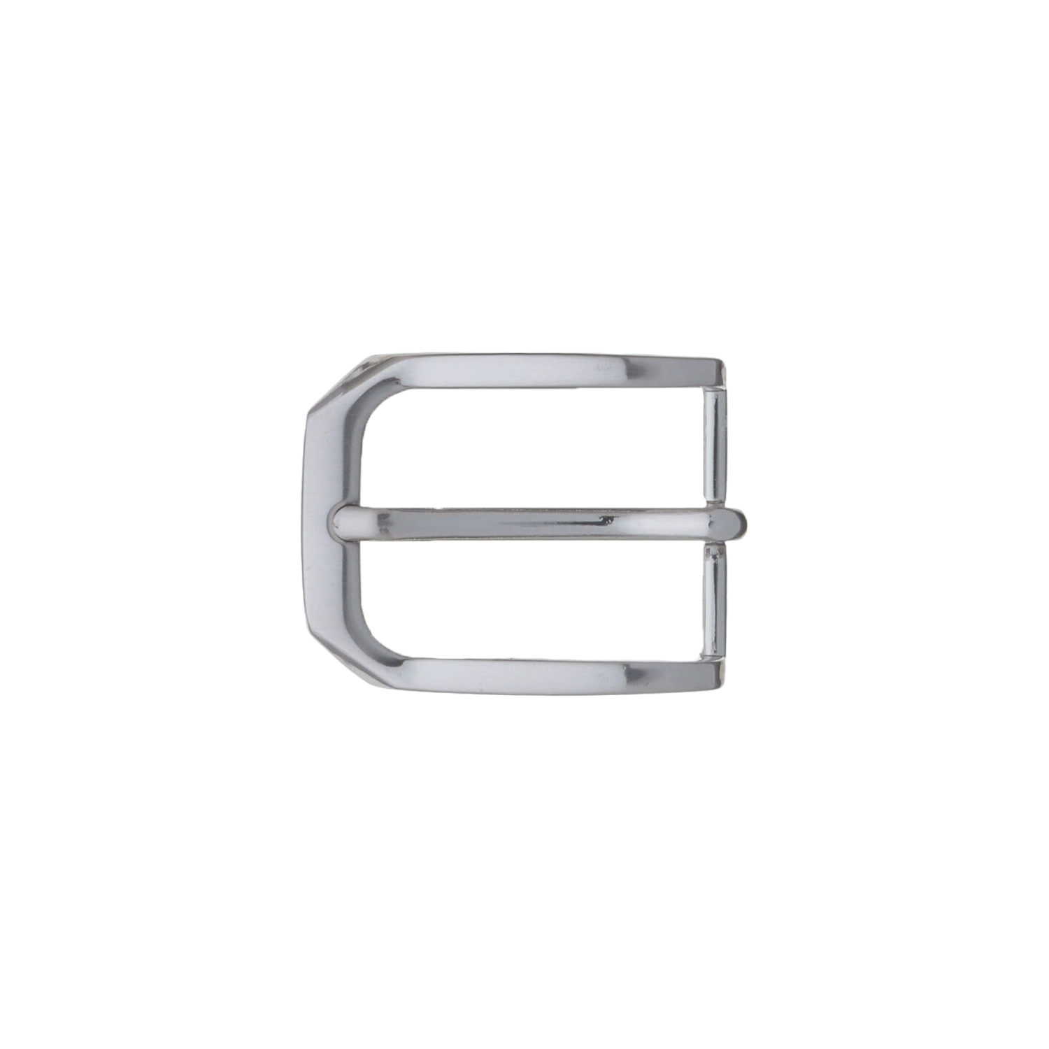 Chamfered Rectangle Frame 30mm Belt Buckle – Brushed Nickelfree,