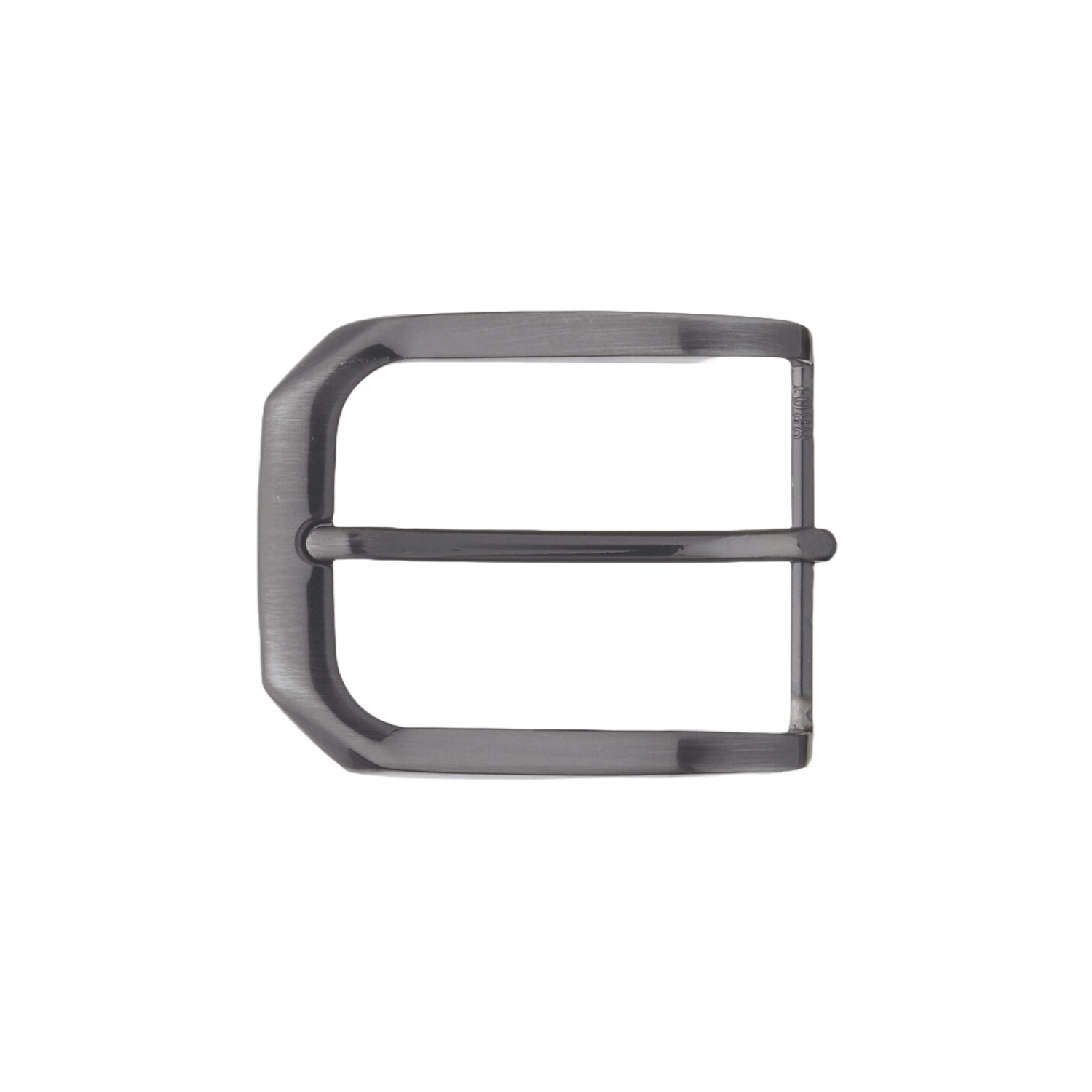 Chamfered Rectangle Frame 40mm Belt Buckle – Brushed Gun Metal,