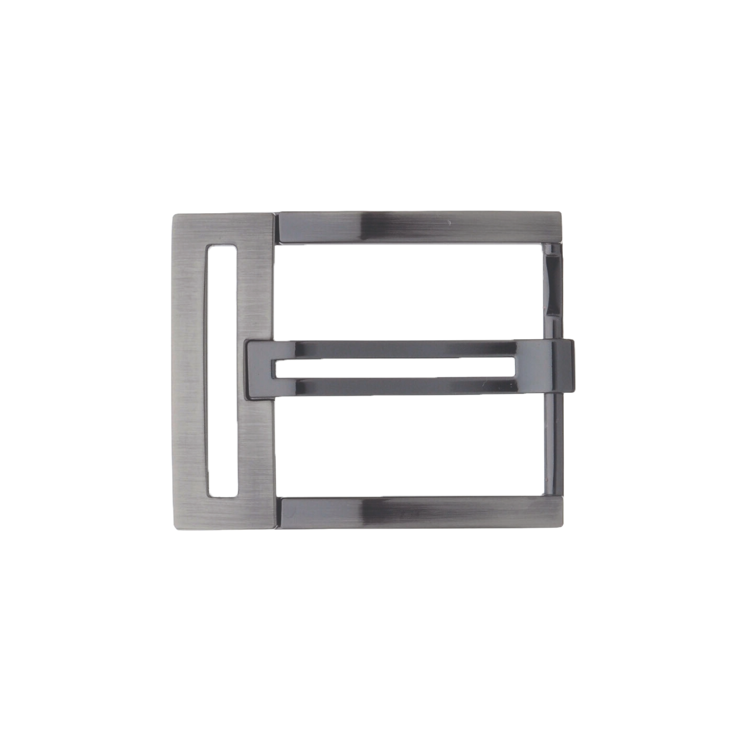 Minimalist Slide-Lock Frame 40mm belt buckle in Brushed Gun Metal.