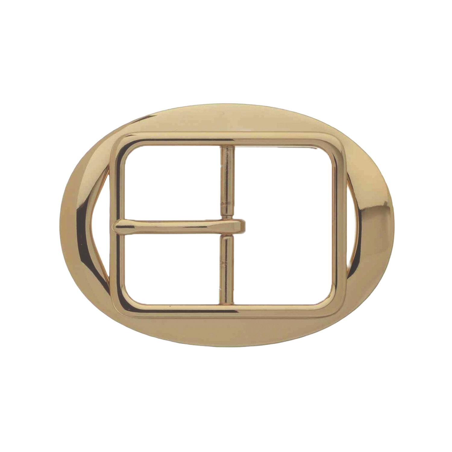 Oval frame 40mm belt buckle in Old Gold.