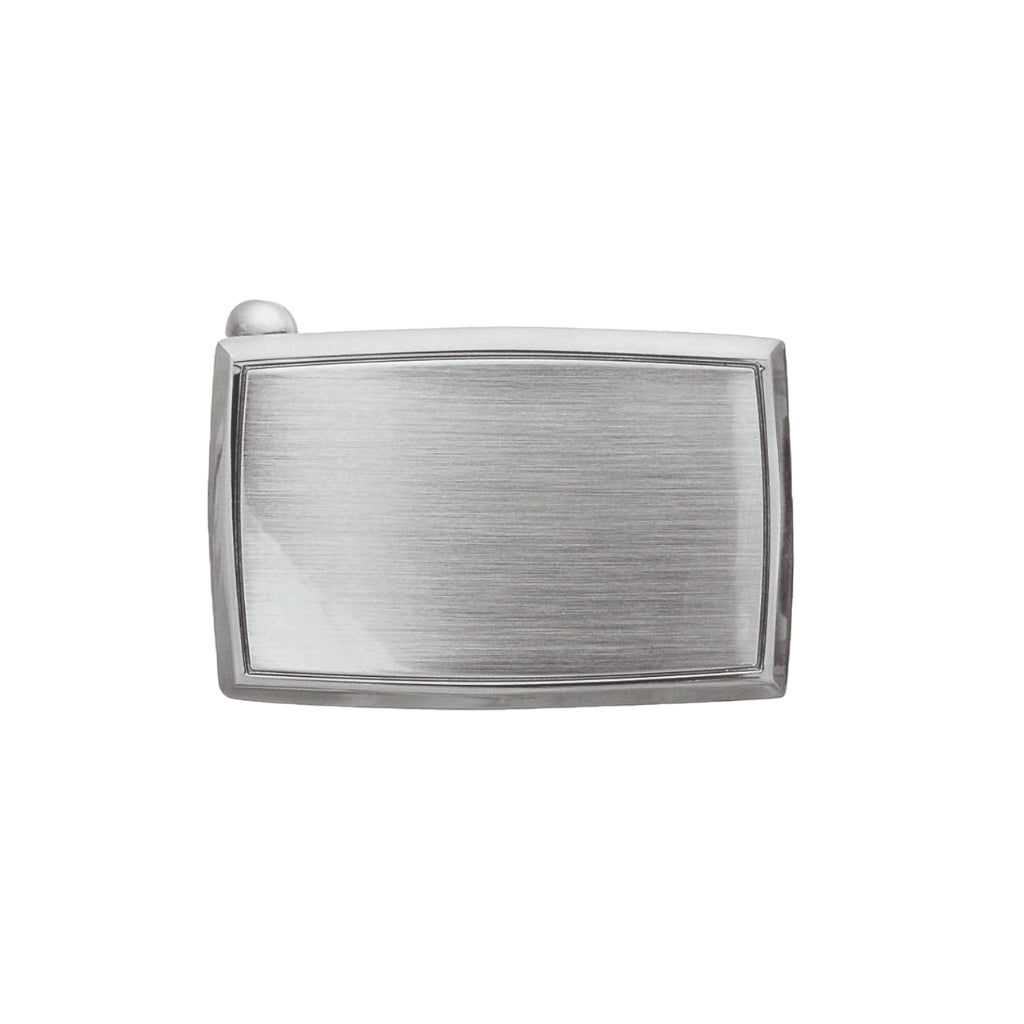 Curved-Edge Plaque Clamp 35mm Belt Buckle – Nickelfree + Brushed Nickelfree,