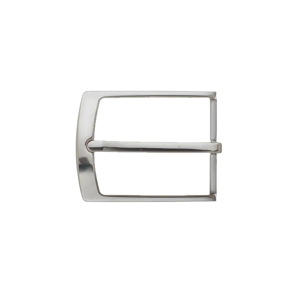 Polished nickel rectangular pin belt buckle frame for 35mm belt strap