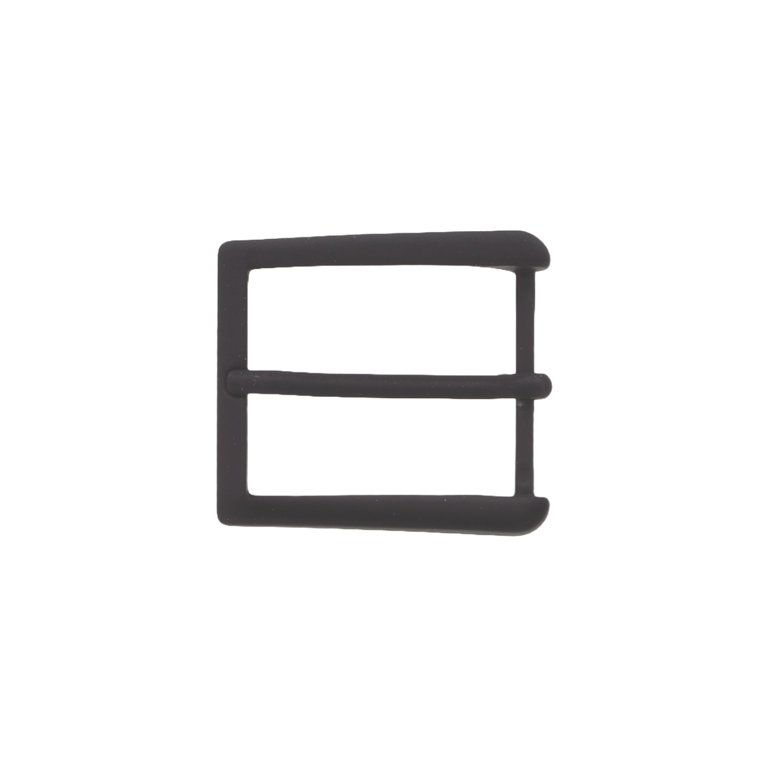 Modern Rounded Rectangle 35mm belt buckle in Black.