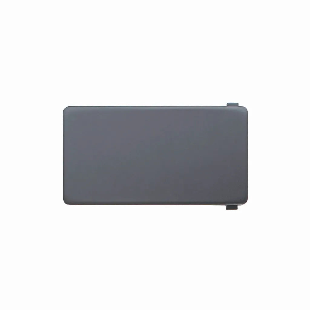 Blank rectangular belt buckle base plate in matte dark gray finish