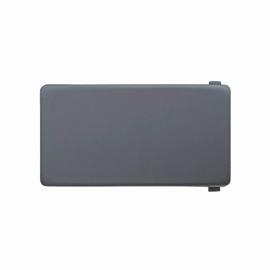 Blank rectangular belt buckle base plate in matte dark gray finish