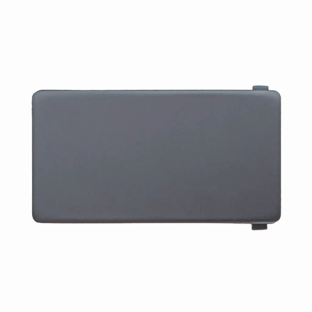 Blank rectangular belt buckle base plate in matte dark gray finish