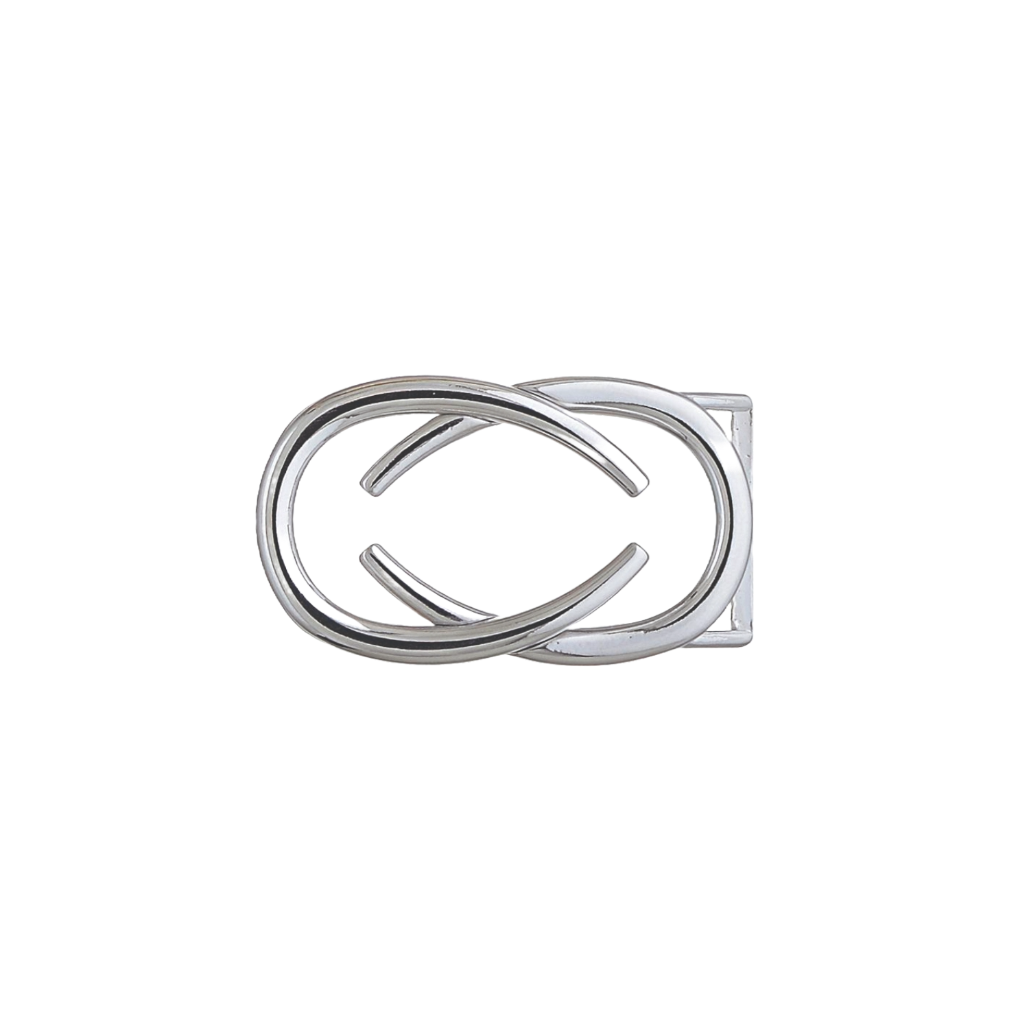 Interlocking Ovals 25mm belt buckle in Palladium Nickelfree HQ.