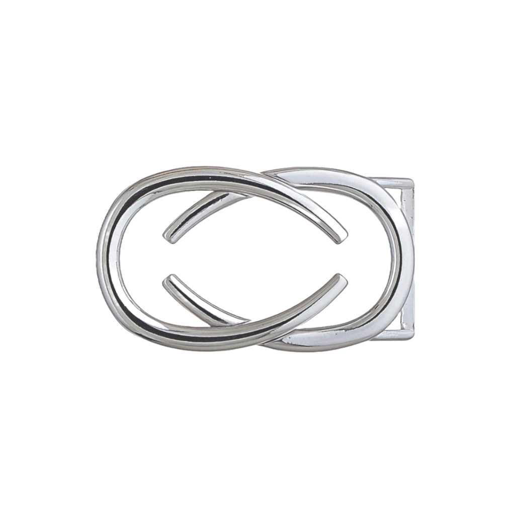 Interlocking Ovals 35mm belt buckle in Palladium Nickelfree HQ.