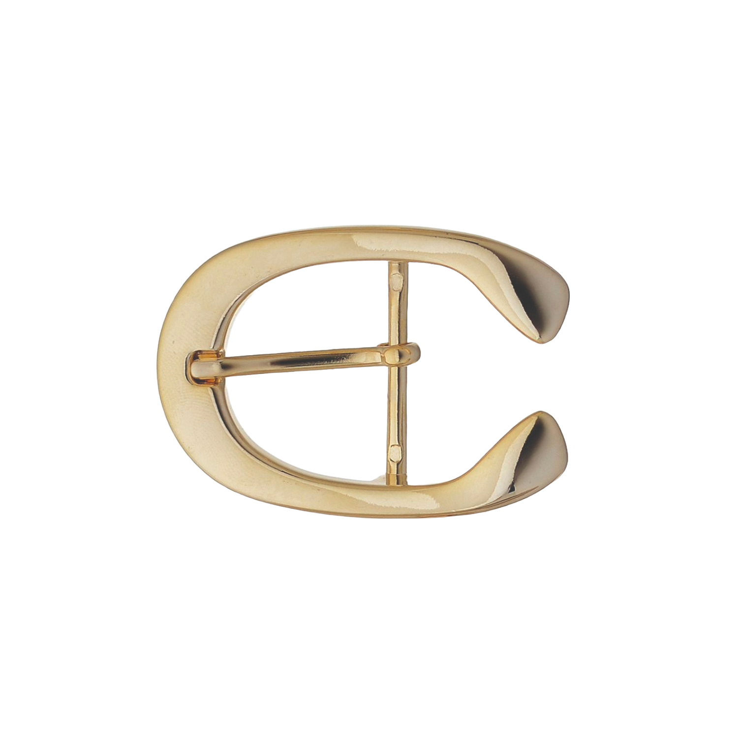 Curved Open-C 35mm belt buckle in Light Gold Palladium Nickelfree HQ Finish.