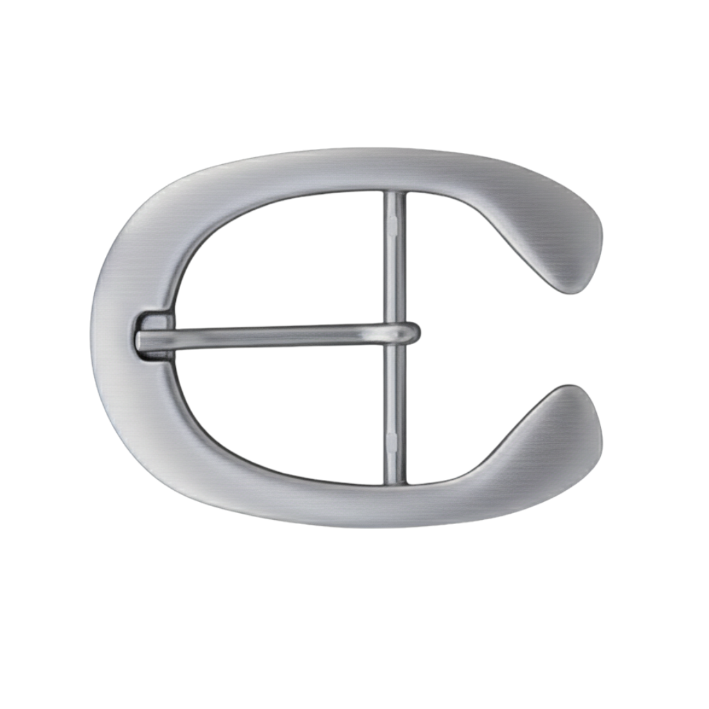 Open-C 50mm belt buckle in brushed Palladium Nickelfree HQ finish.
