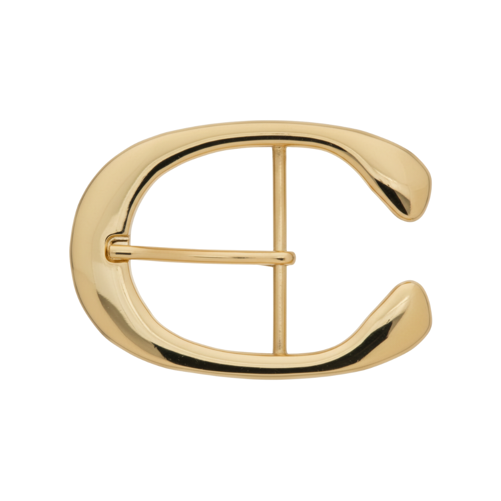 Open-C 50mm belt buckle in Light Gold Finish.