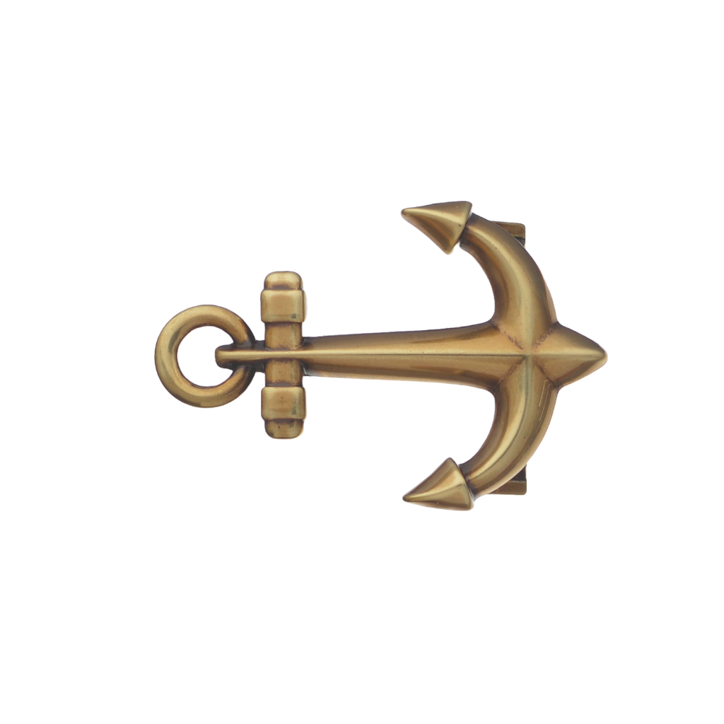 Solid bronze anchor belt buckle, a timeless fashion accessory with a nautical and classic Italian design.