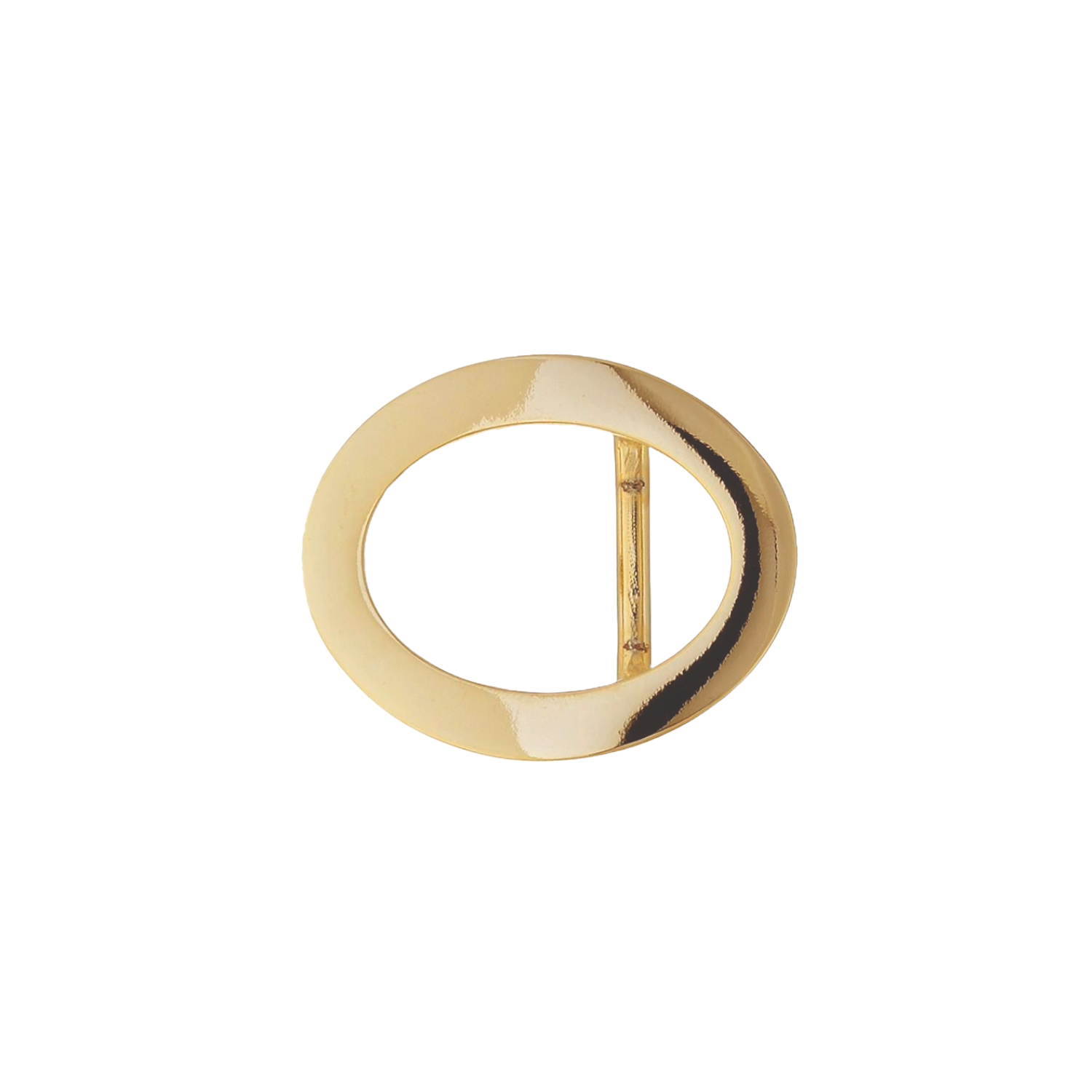 Oval 25mm belt buckle in Light Gold Palladium Nickelfree HQ finish.