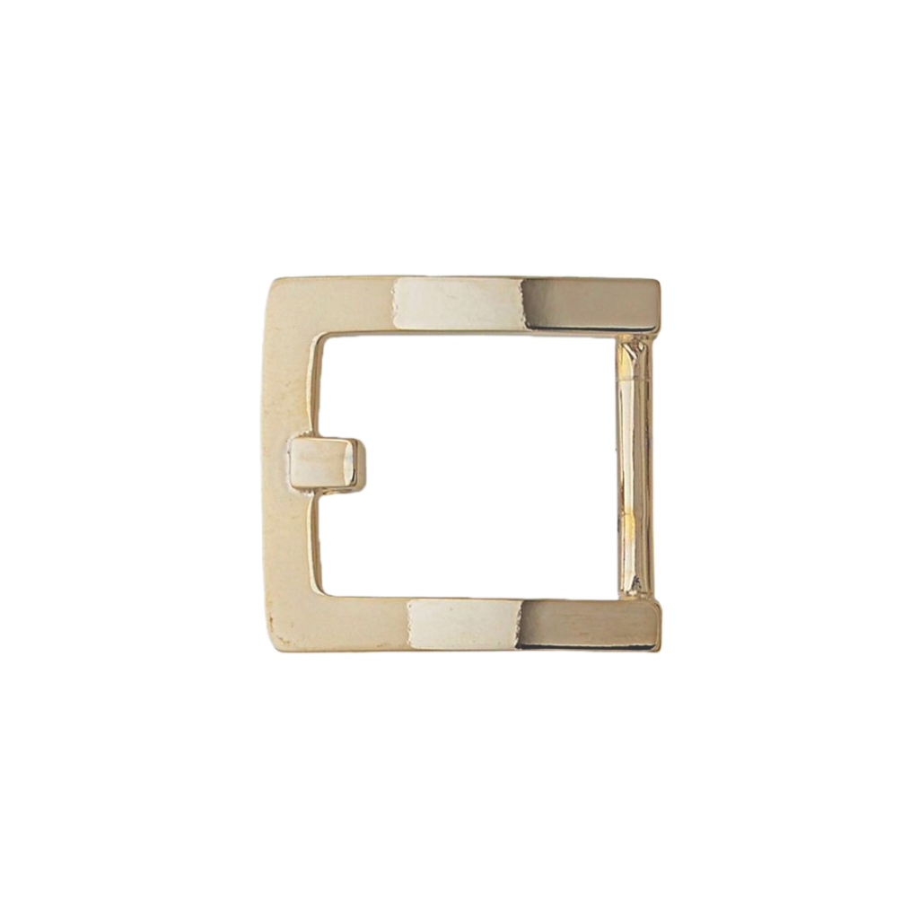 Square 35mm belt buckle in Light Gold Palladium Nickelfree HQ finish.