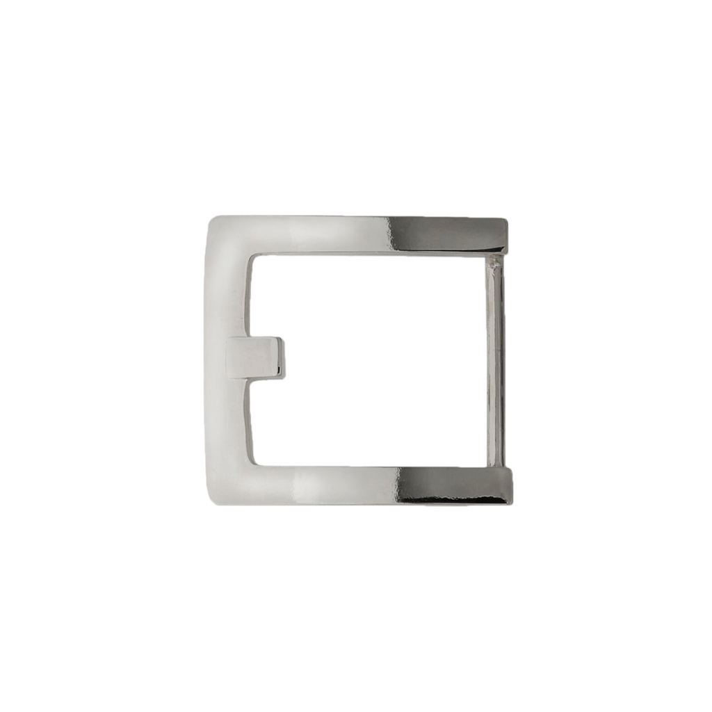 Square-frame 35mm belt buckle in Palladium Nickelfree HQ finish.