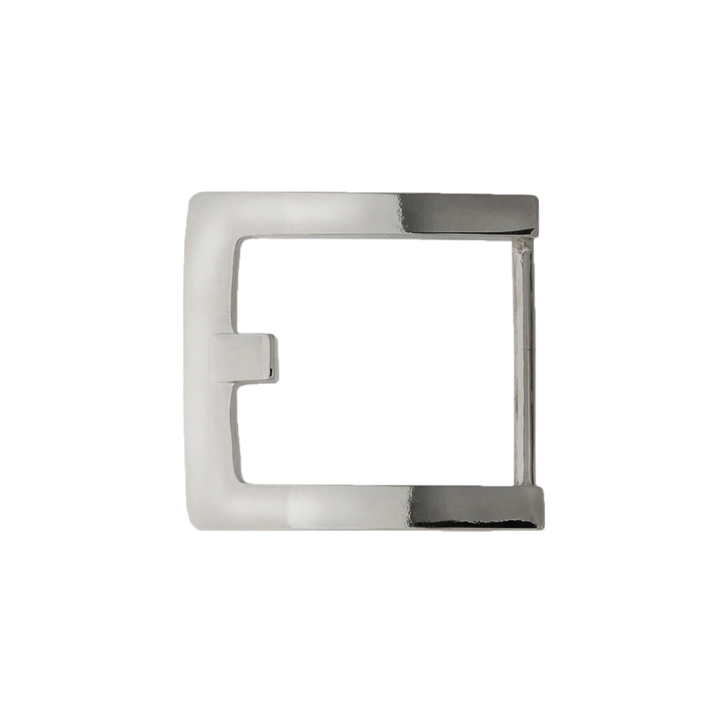 Sleek square 40mm belt buckle in Palladium Nickelfree HQ.