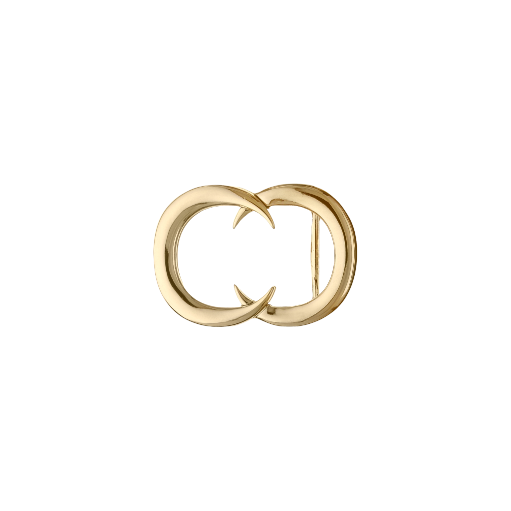Twin Crescent 25mm buckle in Light Gold.