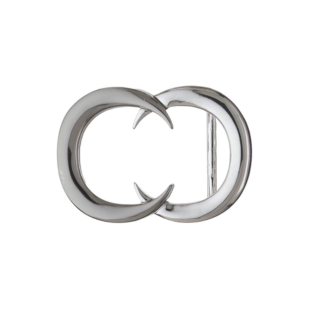 Twin Crescent 40mm buckle in Palladium Nickelfree HQ + Shiny Gun Metal.