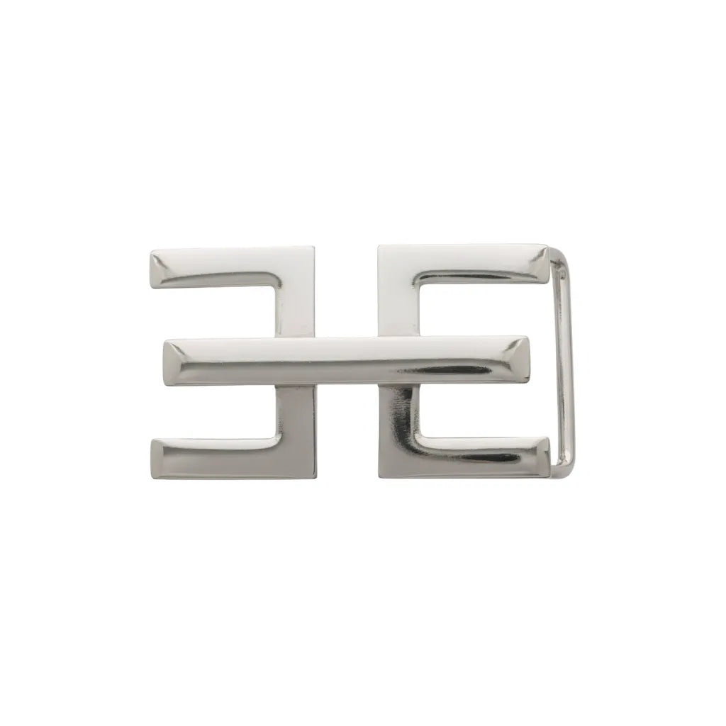 Double E 30mm buckle in Palladium Nickelfree HQ. Italian design, durable zamak, clean modern lines.