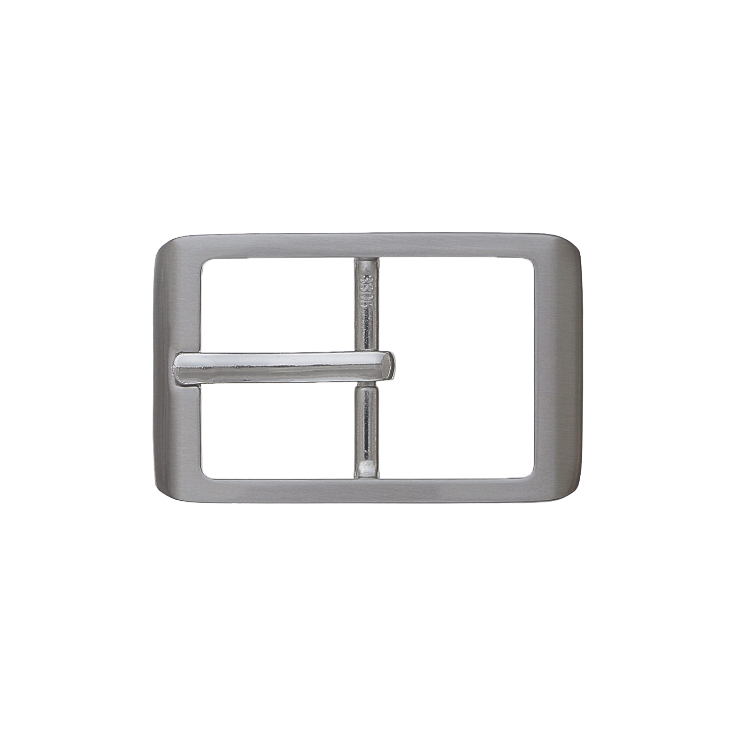 Rounded Rectangle 35mm belt buckle in Brushed Nickelfree.