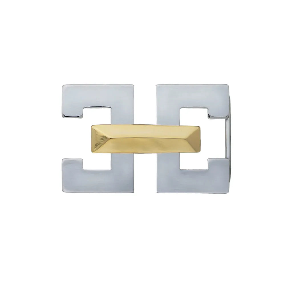 Twin-Bar Belt Buckle 35mm in Palladium Nickelfree HQ + Light Gold.