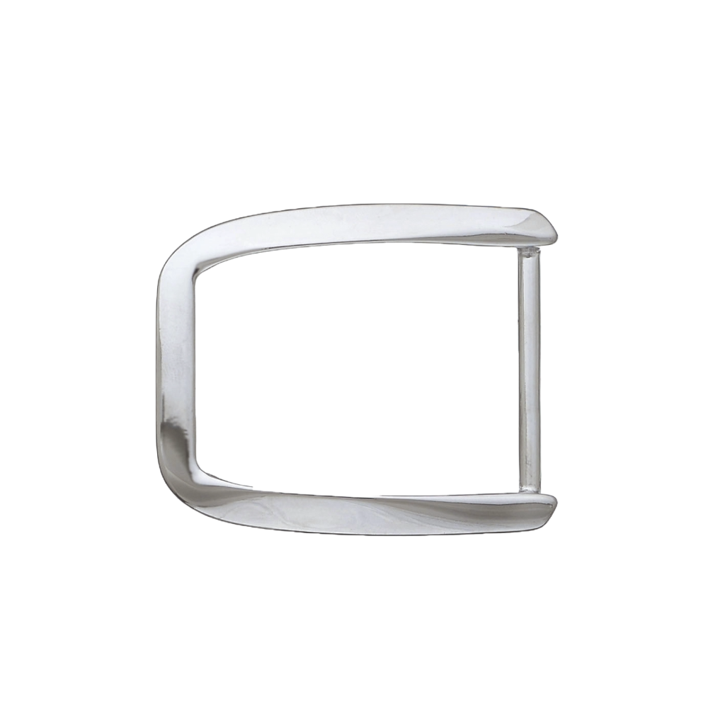 Curved D-frame 40mm belt buckle in Palladium Nickelfree HQ.