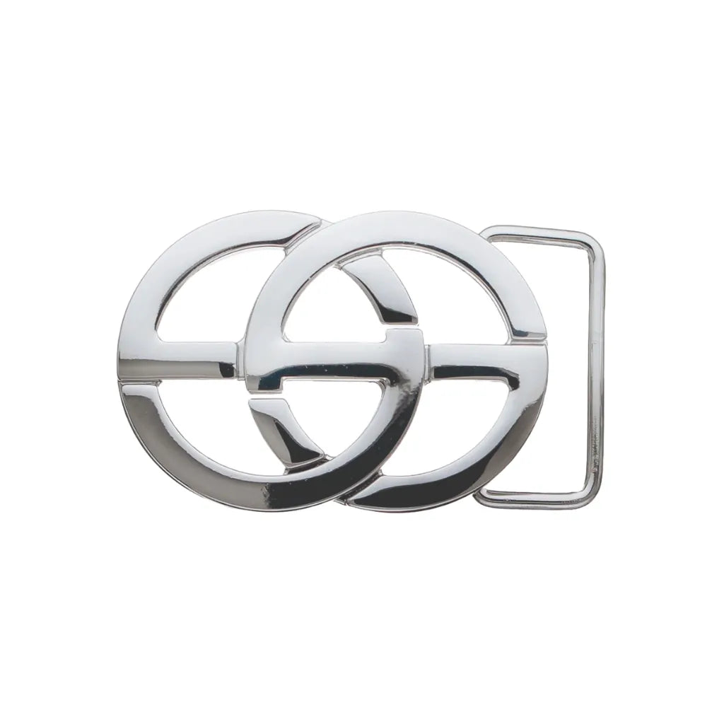 Double-O Link Belt Buckle 40mm - Palladium Nickelfree HQ, Zamak