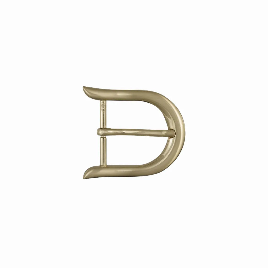 Rounded Arc Prong 30mm belt buckle in Gold Palladium Nickelfree HQ.