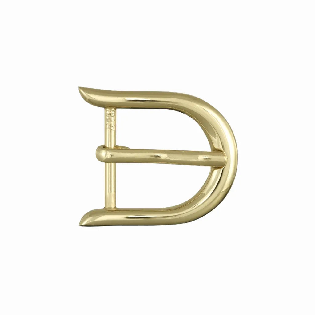 Rounded Arc Prong 40mm Belt Buckle – Light Gold Palladium Nickelfree HQ, Zamak