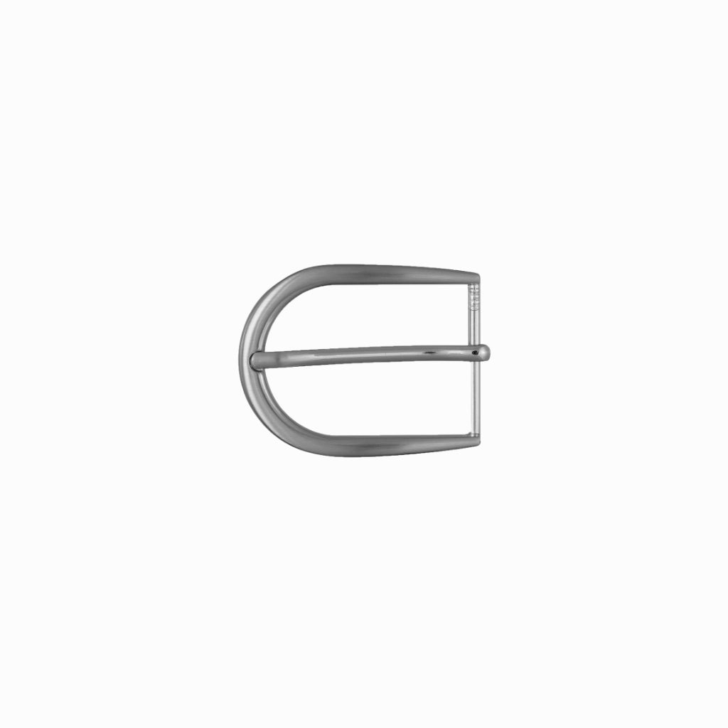 Rounded D-Frame Prong Belt Buckle 25mm – Brushed Palladium Nickelfree HQ, Zamak