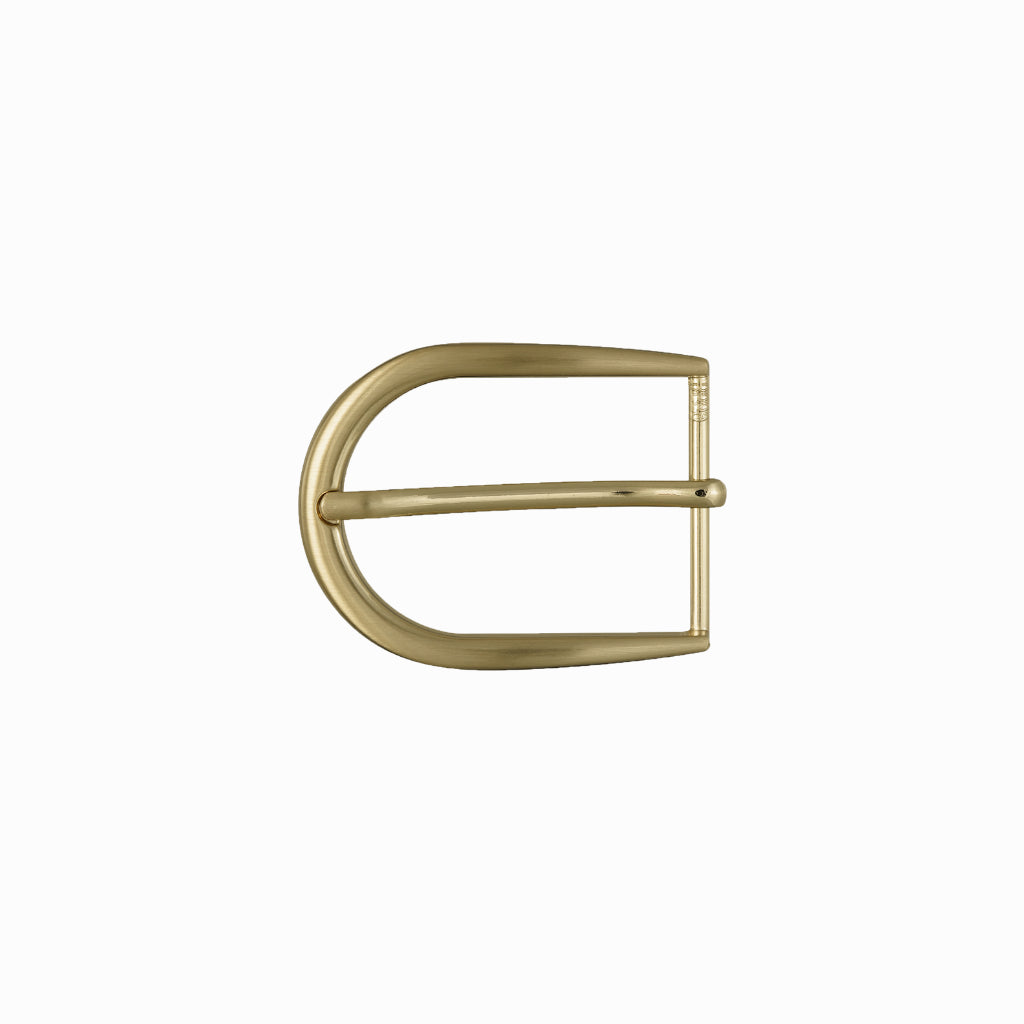 Rounded D-Frame Prong Belt Buckle 30mm – Gold Finish, Zamak