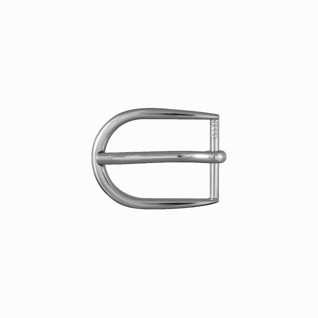 Rounded D-Frame Prong Belt Buckle 30mm – Palladium Nickelfree HQ, Zamak