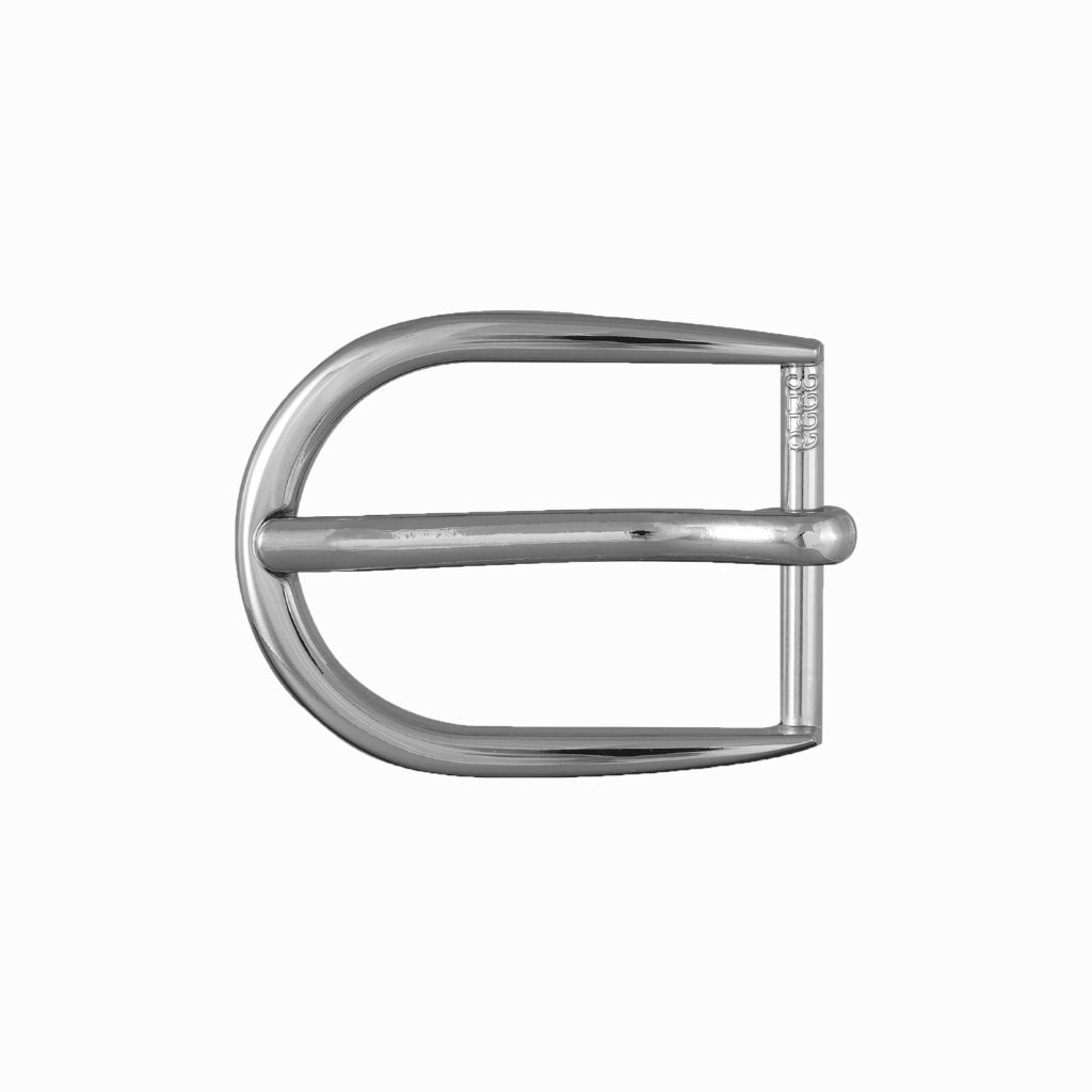 Rounded D-Frame Prong Belt Buckle 40mm – Palladium Nickelfree HQ, Zamak
