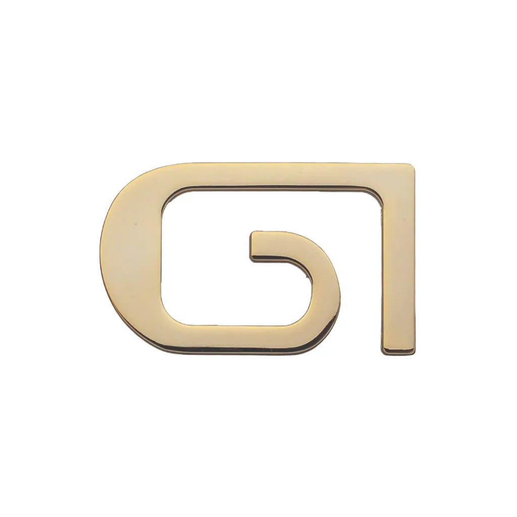 Minimalist Hook 35mm Belt Buckle – Shiny Light Gold, Zamak