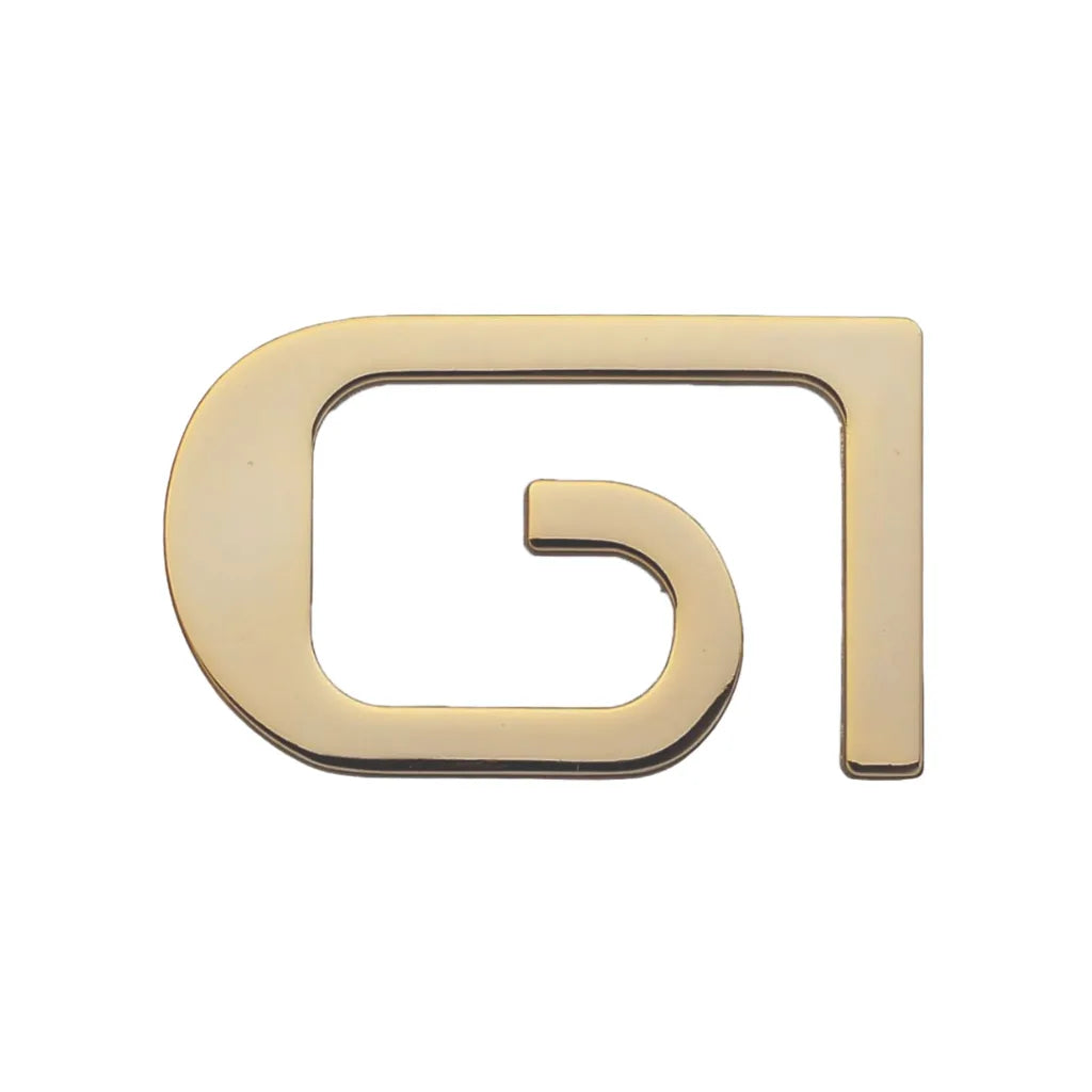 Minimalist Hook 40mm Belt Buckle – Shiny Light Gold, Zamak