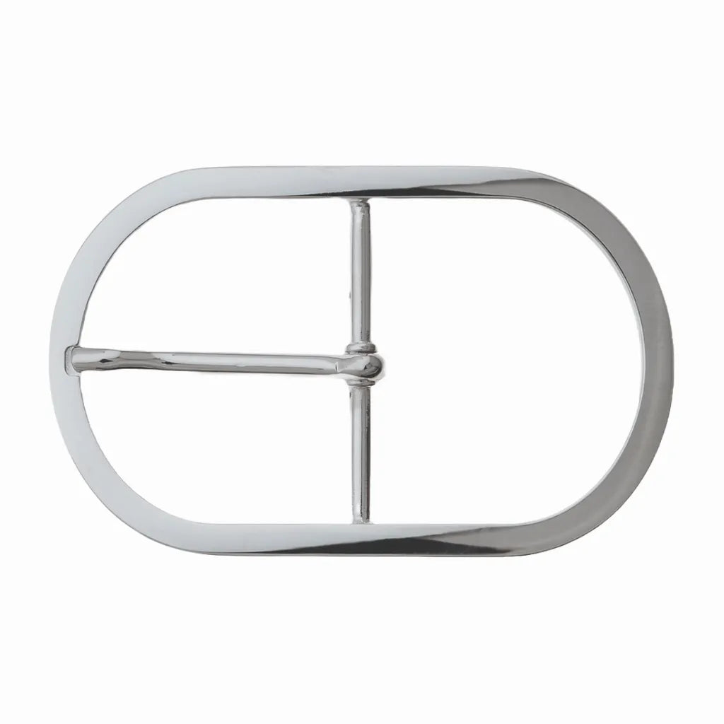 Oval Frame Prong 50mm belt buckle in Palladium Nickelfree HQ.