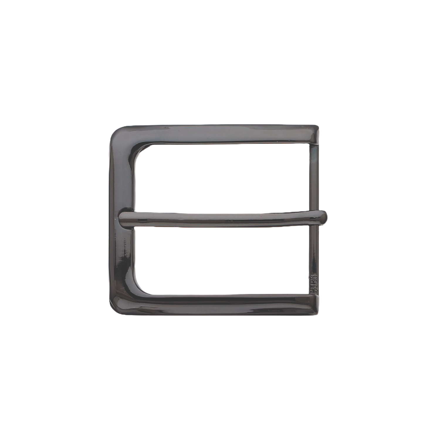 Square Frame 40mm belt buckle in Shiny Gun Metal.