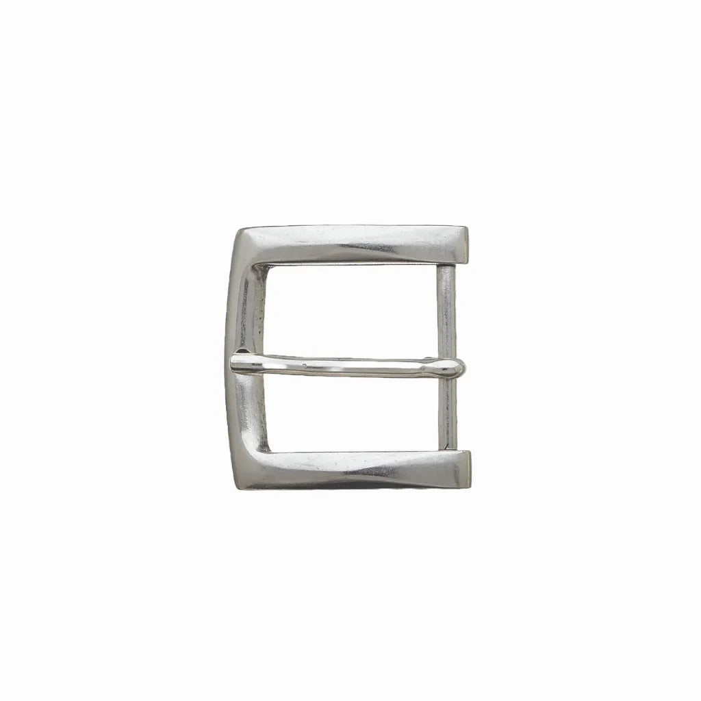 Double-Bar Frame 35mm buckle in English Silver Finish.