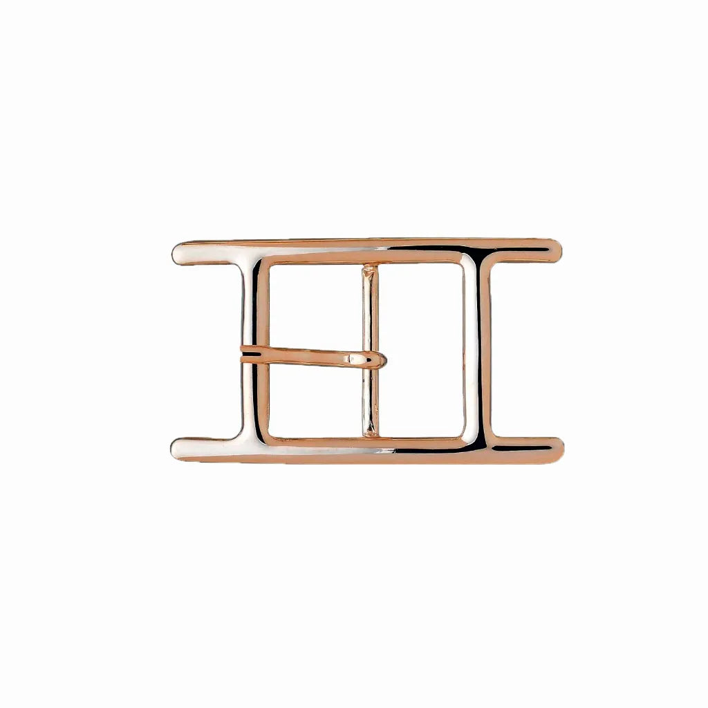 Double-Bar Prong 30mm Belt Buckle – Light Gold Palladium Nickelfree HQ, Zamak