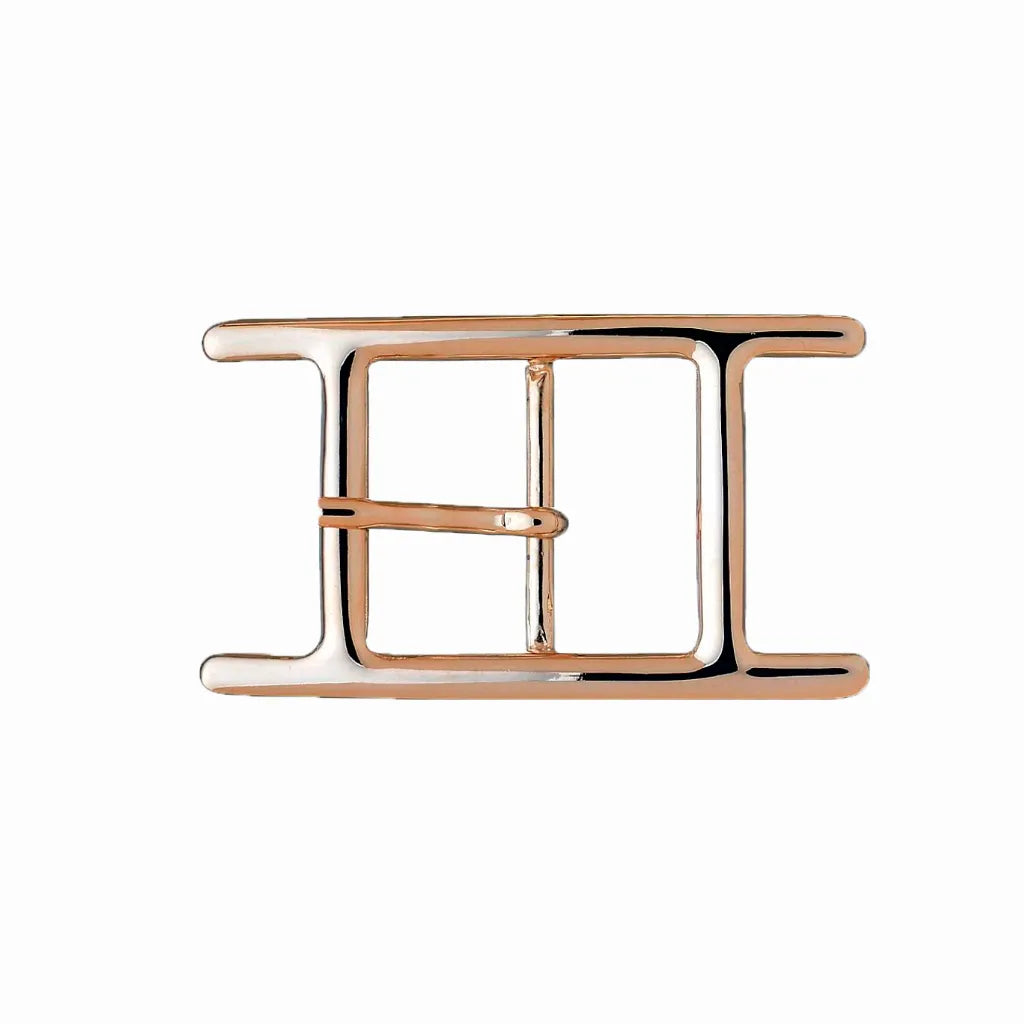 Double-Bar Prong 35mm Belt Buckle – Light Gold Palladium Nickelfree HQ, Zamak