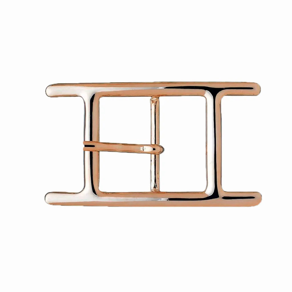 Double-Bar Prong 40mm Belt Buckle – Light Gold Palladium Nickelfree HQ, Zamak