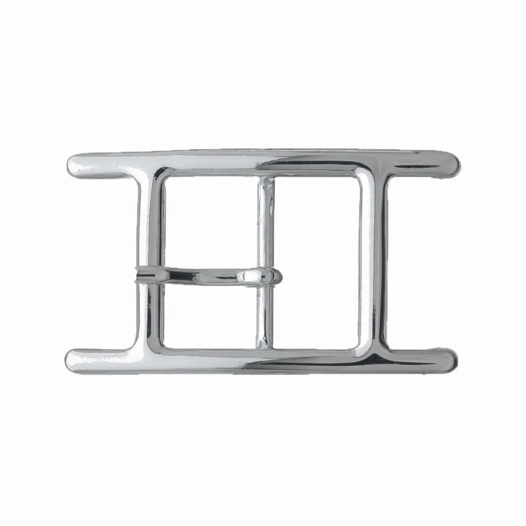 Double-Bar Prong 40mm Belt Buckle – Brushed Palladium Nickelfree HQ, Zamak