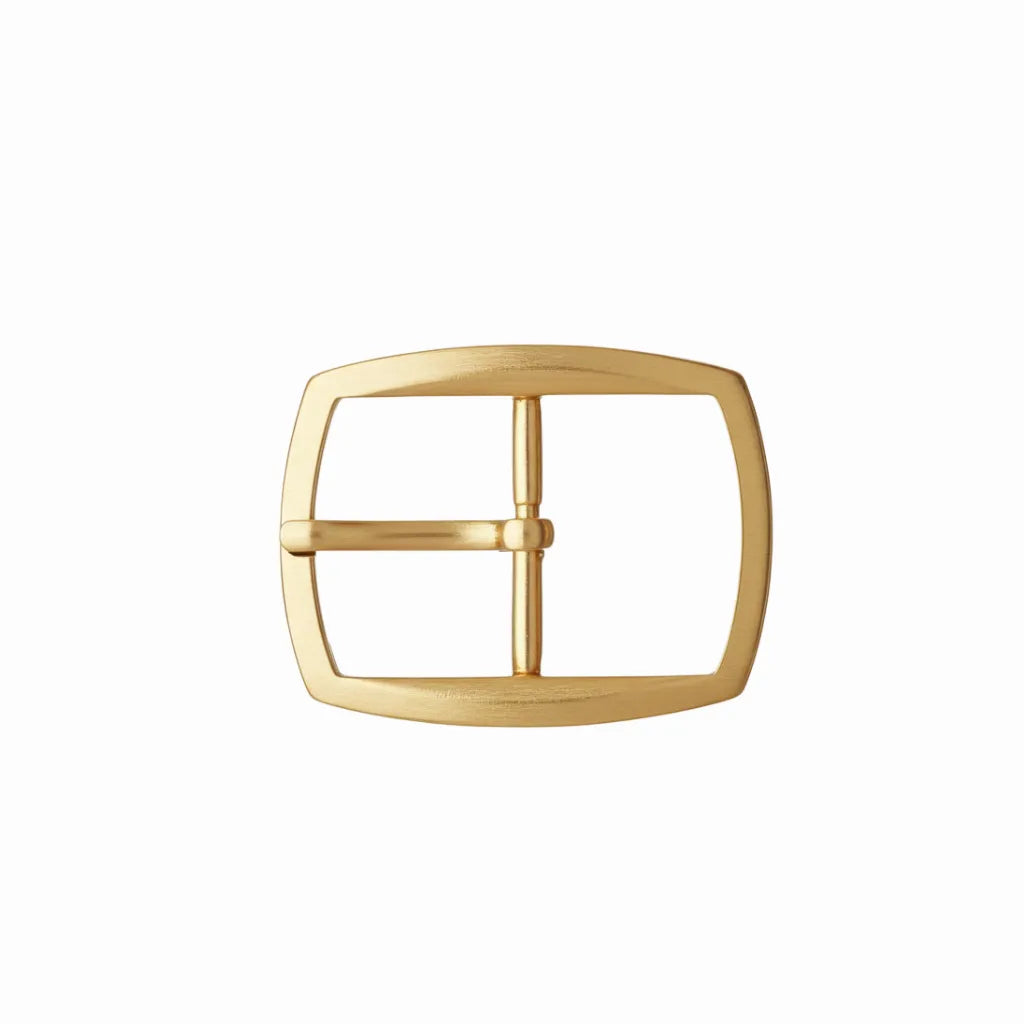 Contour Rectangle Prong 35mm Belt Buckle – Light Gold Palladium Nickelfree HQ, Zamak