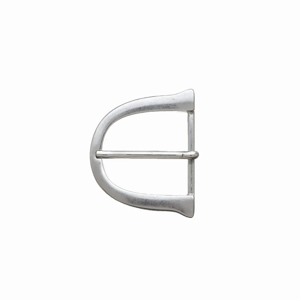 Tapered D-Frame 40mm Belt Buckle – English Silver Finish, Zamak