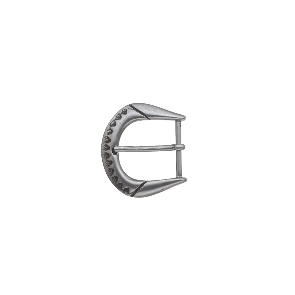 Decorative 30mm belt buckle in English Silver.